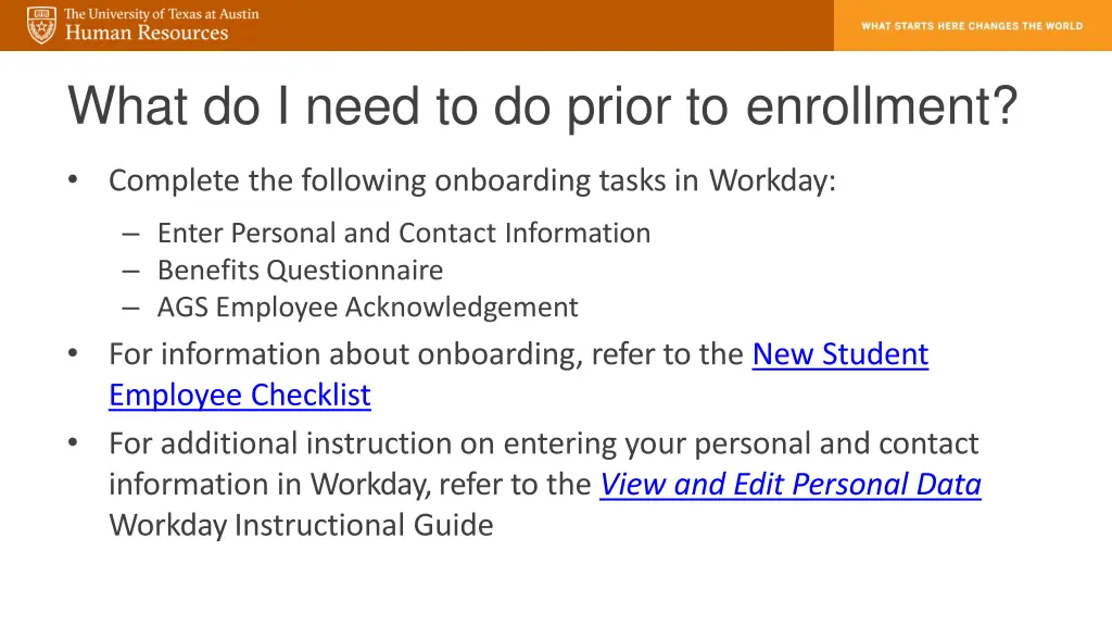 what do i need to do prior to enrollment