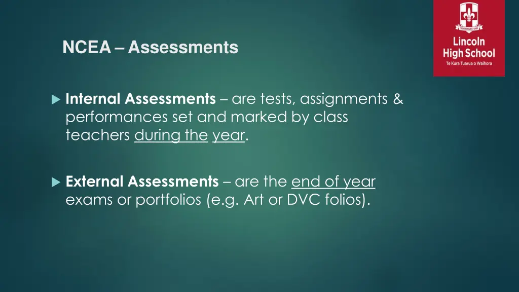 ncea assessments