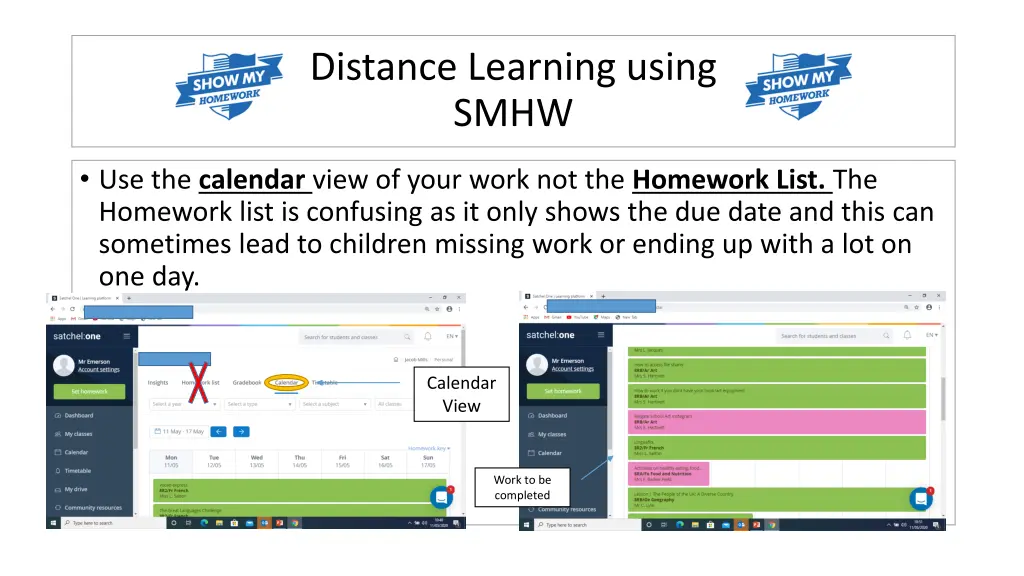 distance learning using smhw 4