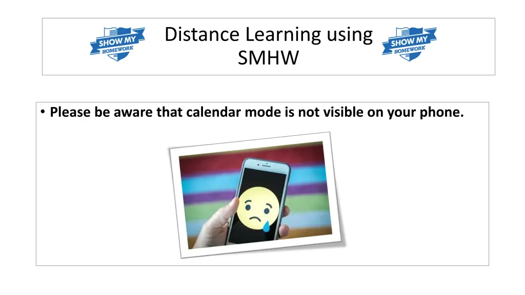 distance learning using smhw 5