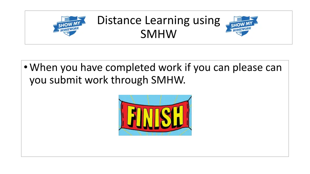 distance learning using smhw 7