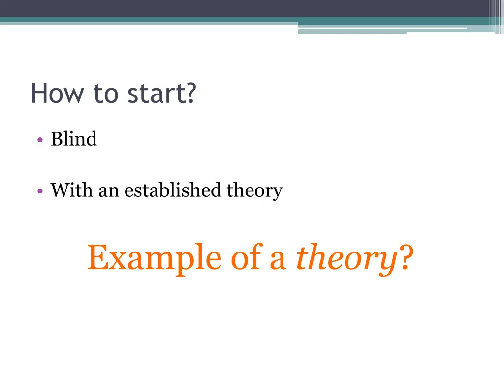 how to start