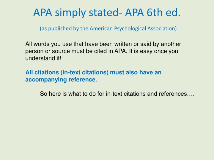 apa simply stated apa 6th ed