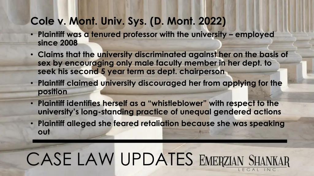 cole v mont univ sys d mont 2022 plaintiff