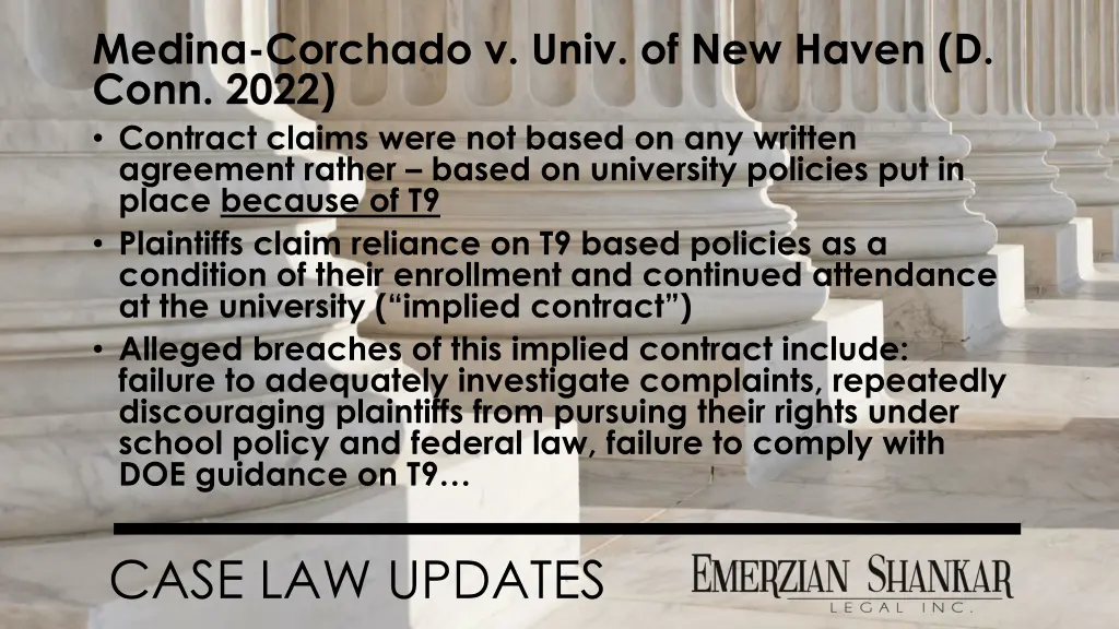 medina corchado v univ of new haven d conn 2022 1