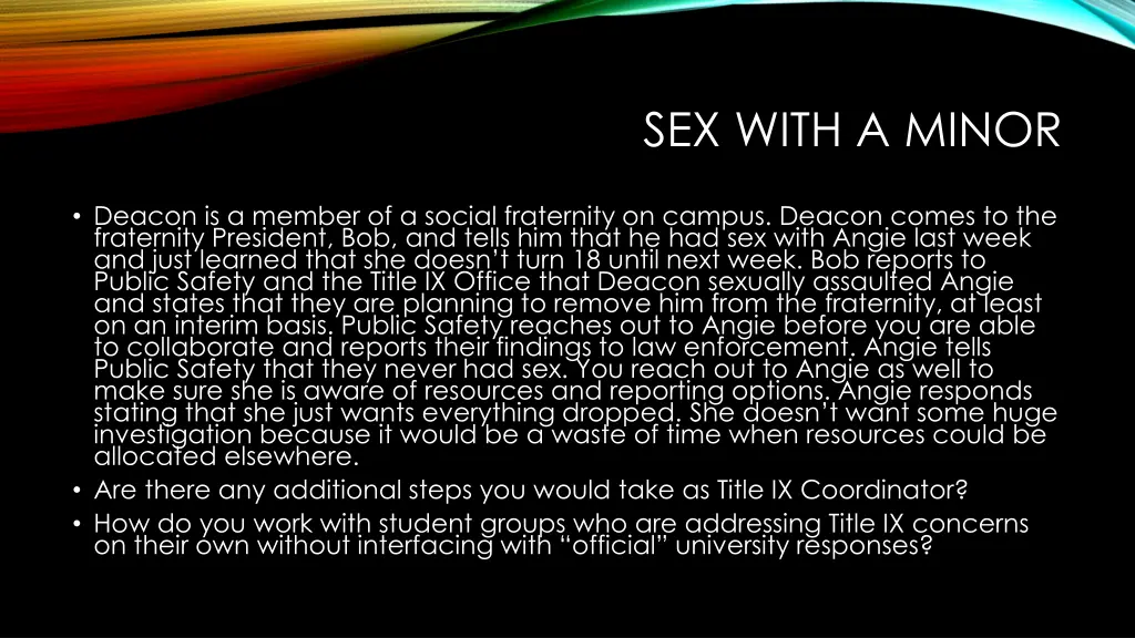 sex with a minor