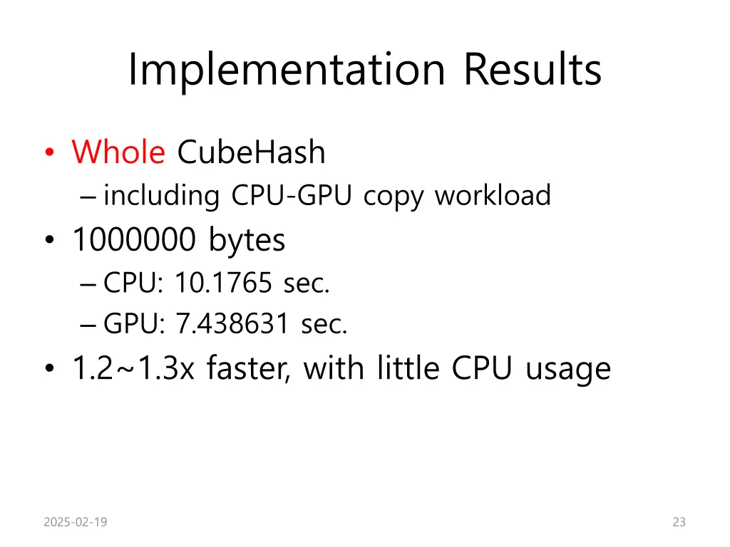 implementation results 2