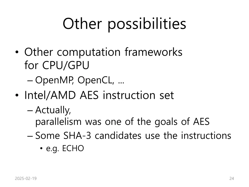 other possibilities