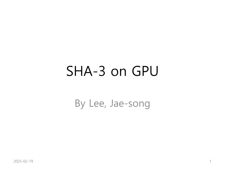 sha 3 on gpu