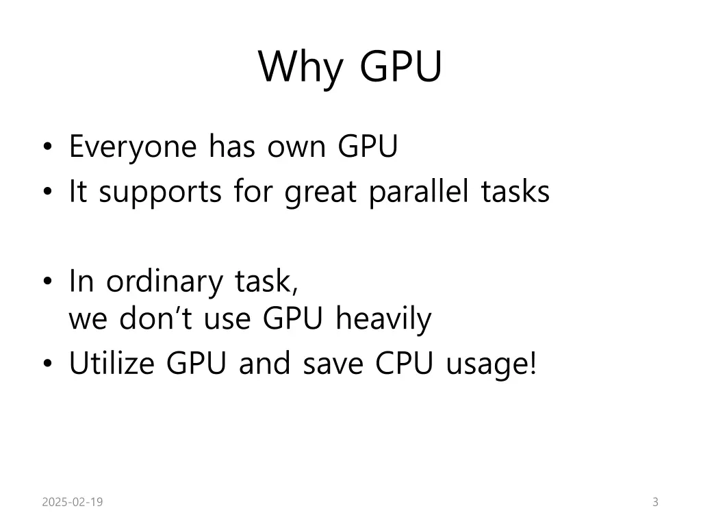 why gpu