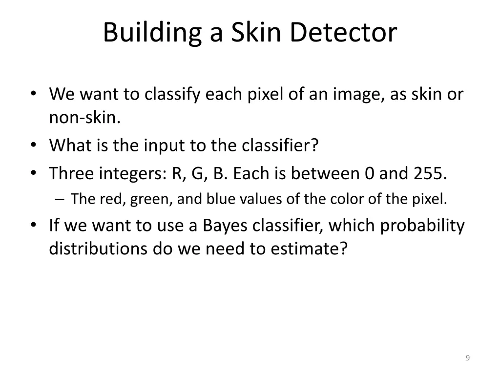 building a skin detector 1
