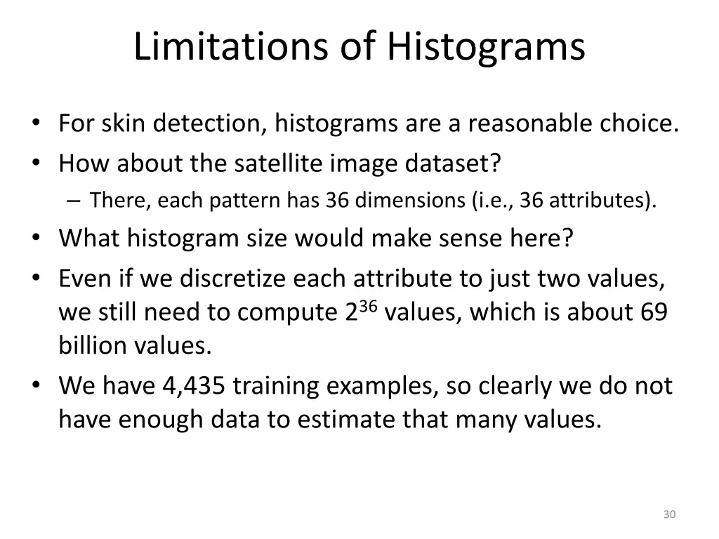 limitations of histograms 1