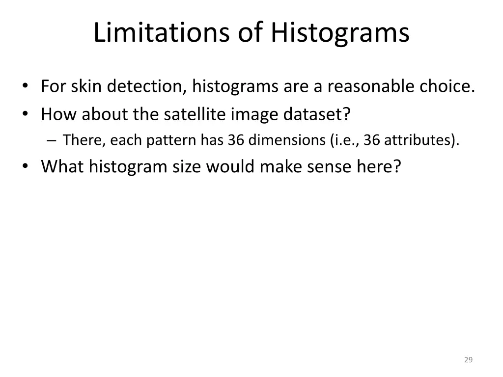 limitations of histograms