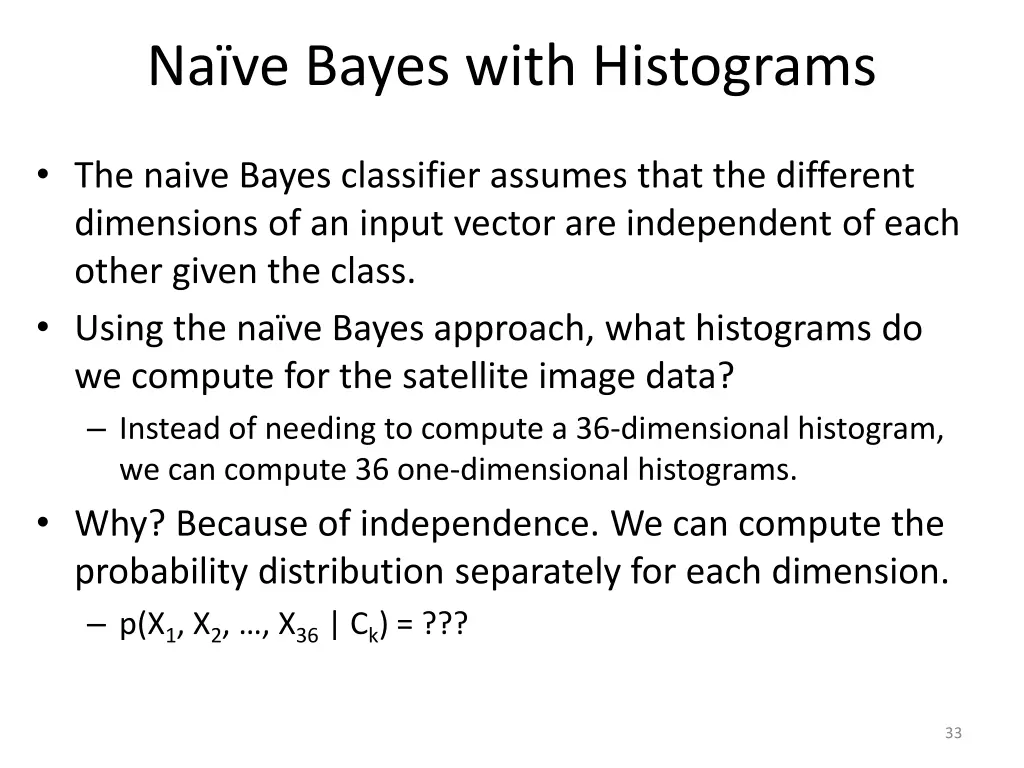 na ve bayes with histograms 2