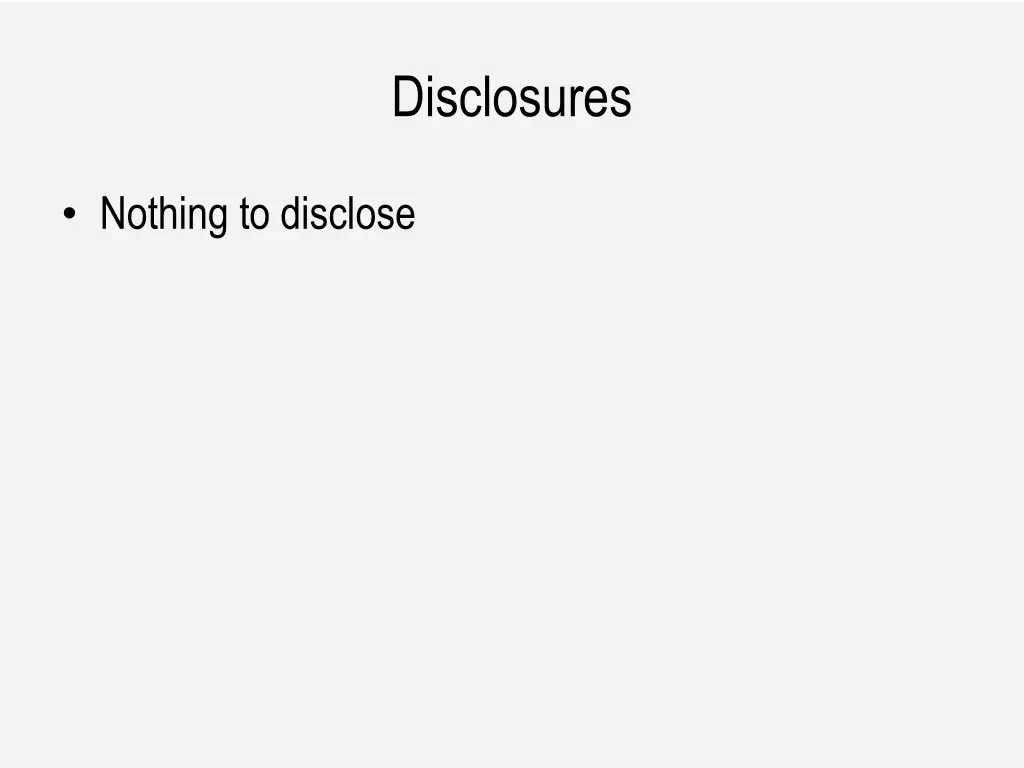 disclosures