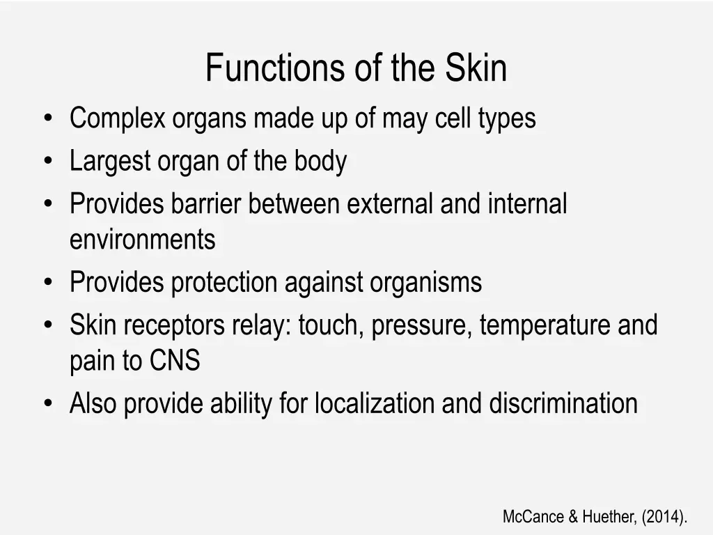 functions of the skin