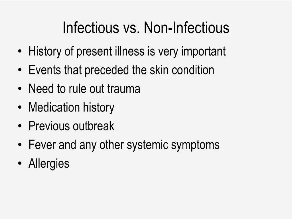 infectious vs non infectious
