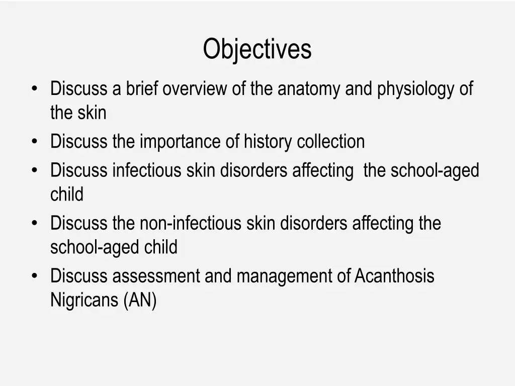 objectives