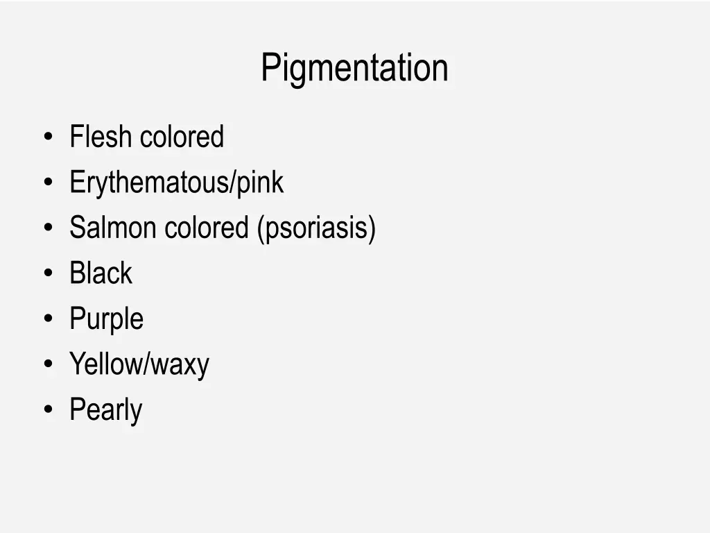 pigmentation