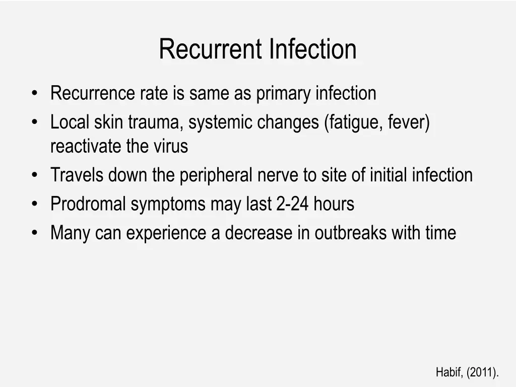 recurrent infection