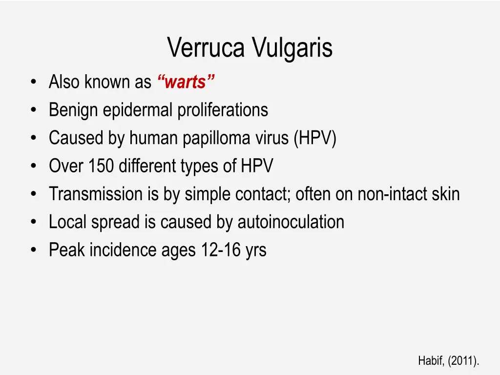 verruca vulgaris