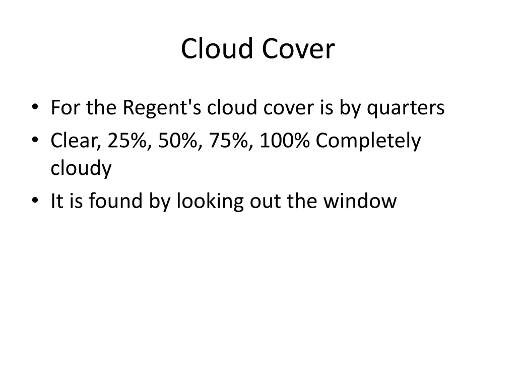 cloud cover