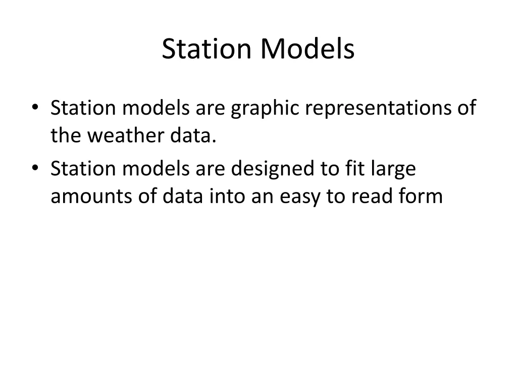 station models