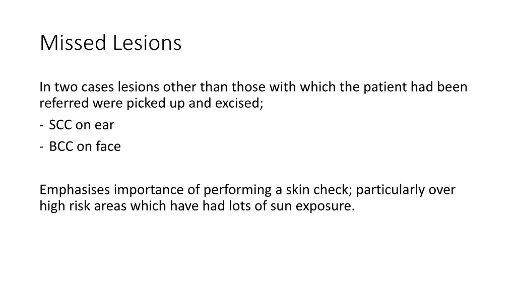 missed lesions