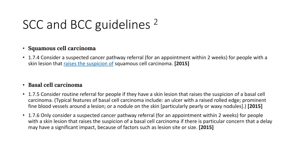 scc and bcc guidelines 2