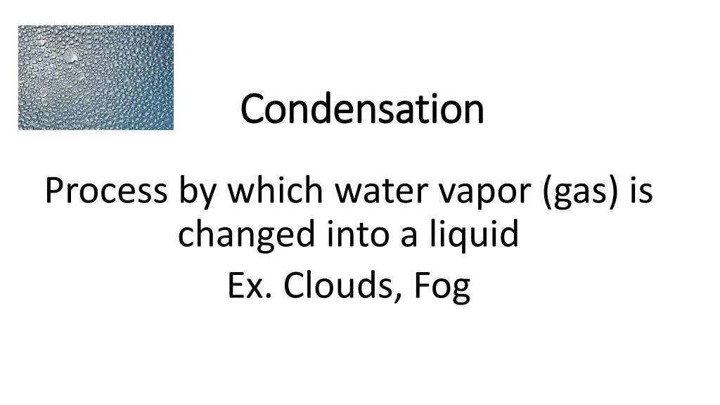 condensation condensation