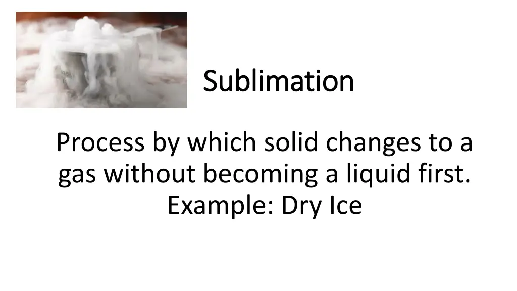 sublimation sublimation