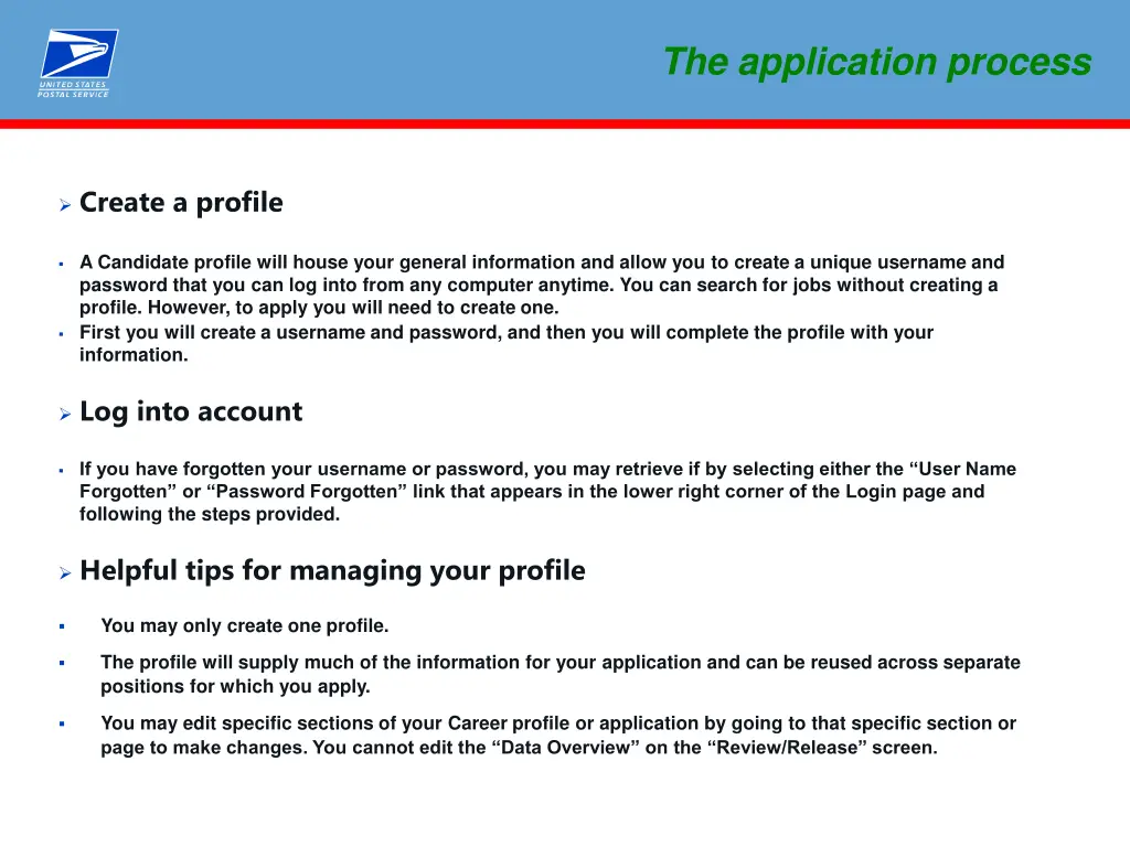 the application process 2