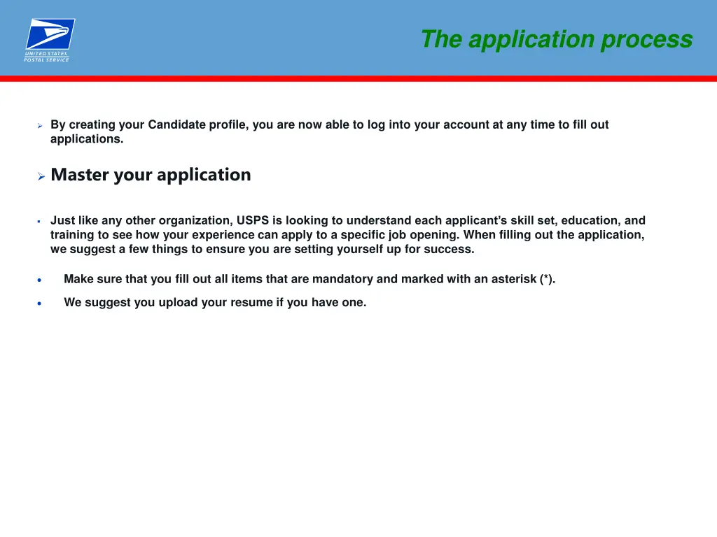the application process 3