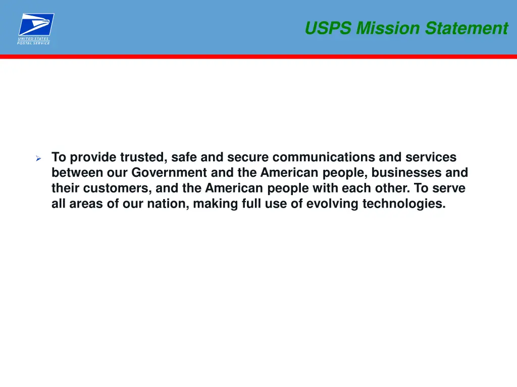 usps mission statement