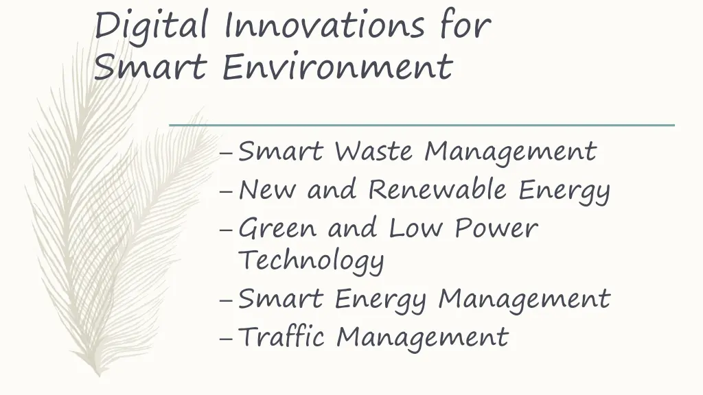 digital innovations for smart environment