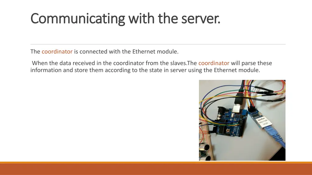 communicating with the server communicating with