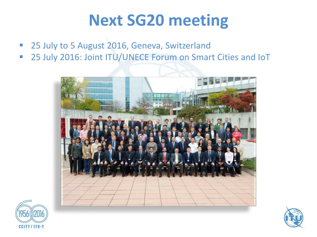 next sg20 meeting