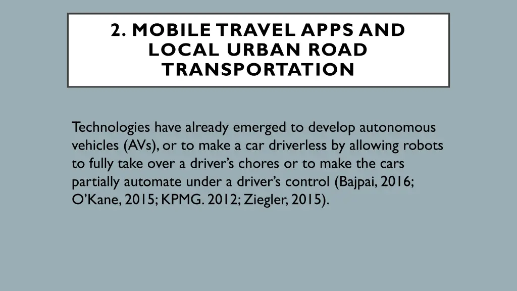 2 mobile travel apps and local urban road