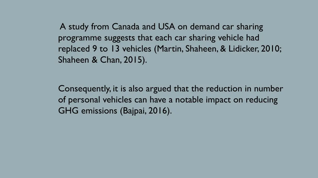 a study from canada and usa on demand car sharing