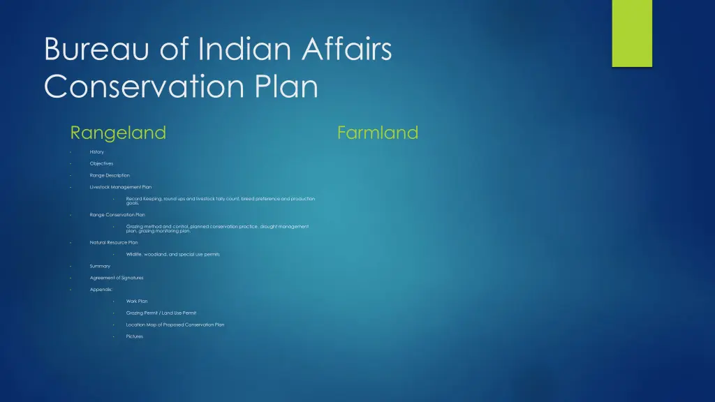 bureau of indian affairs conservation plan
