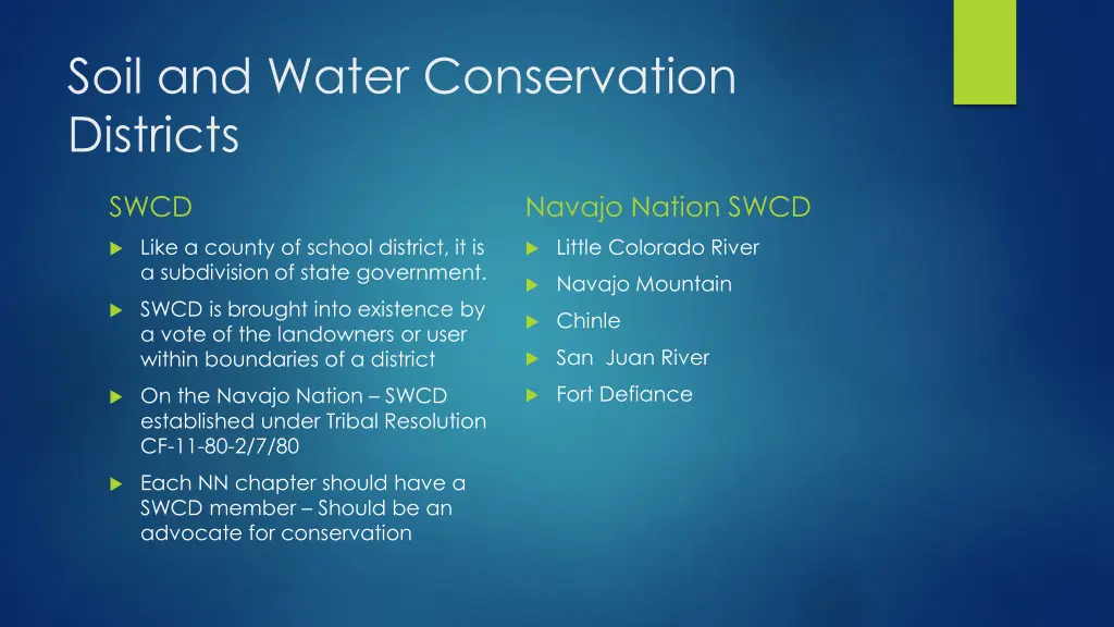 soil and water conservation districts