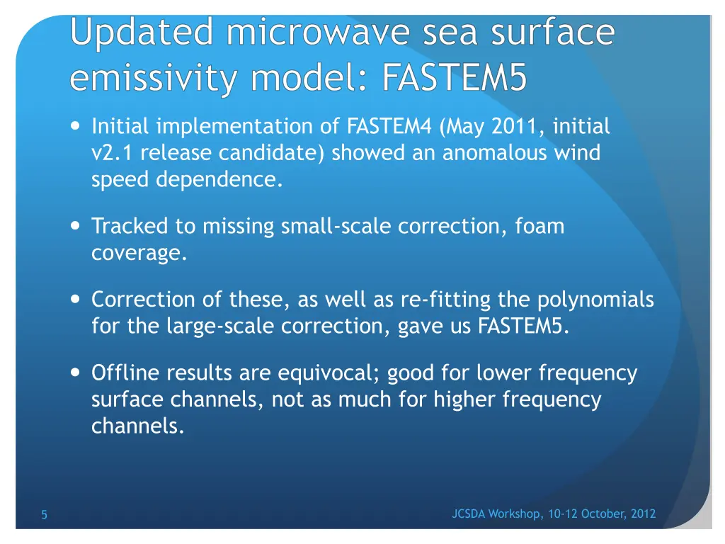 updated microwave sea surface emissivity model