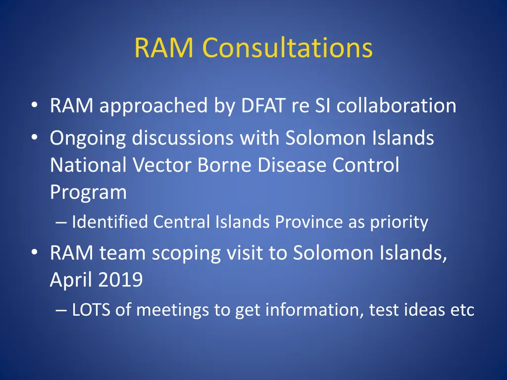 ram consultations