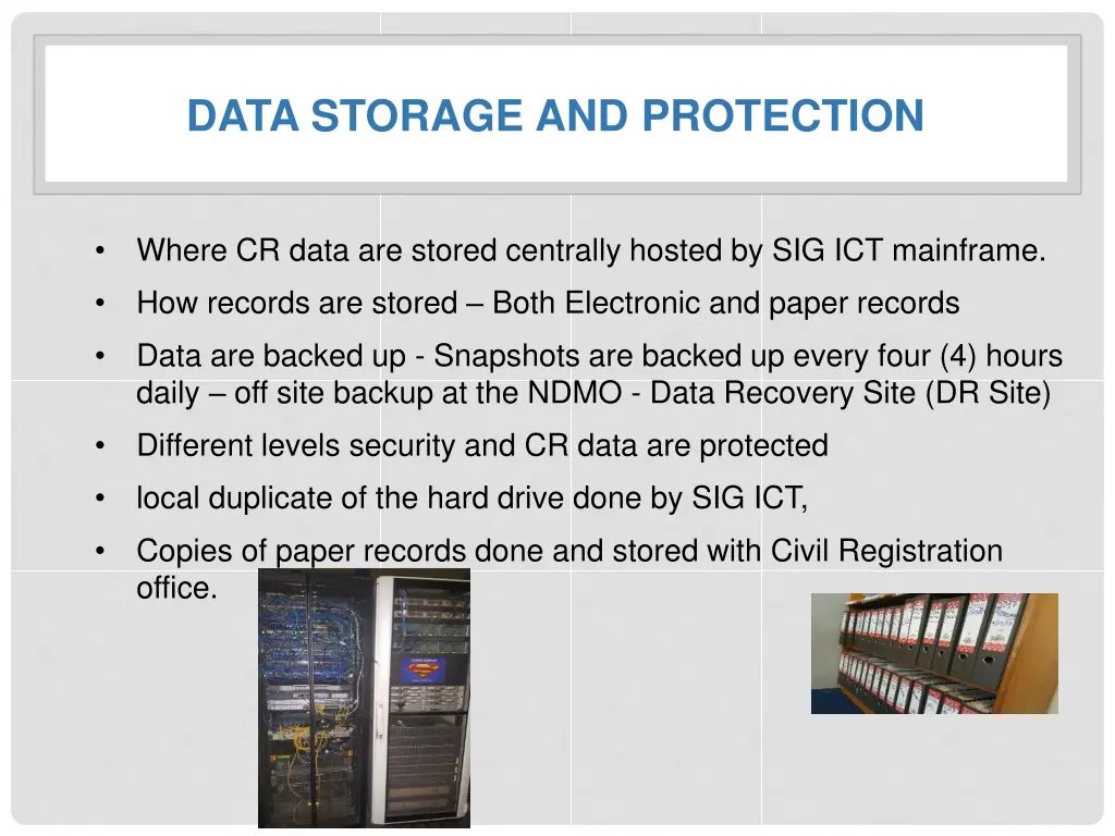 data storage and protection