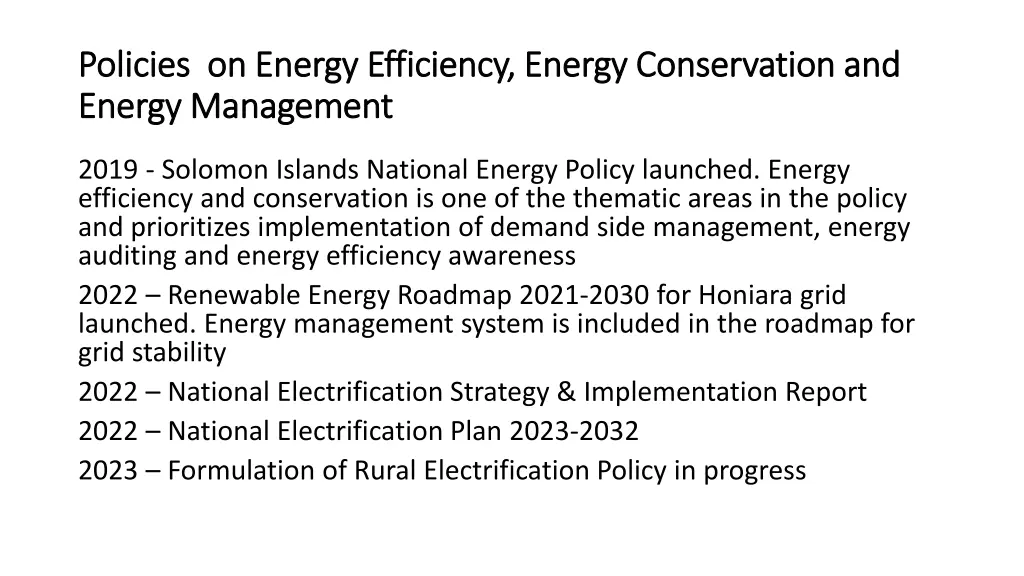 policies policies on energy efficiency energy