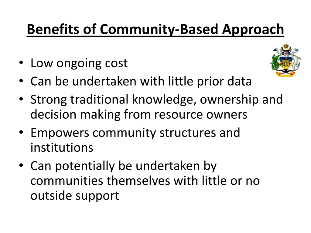 benefits of community based approach