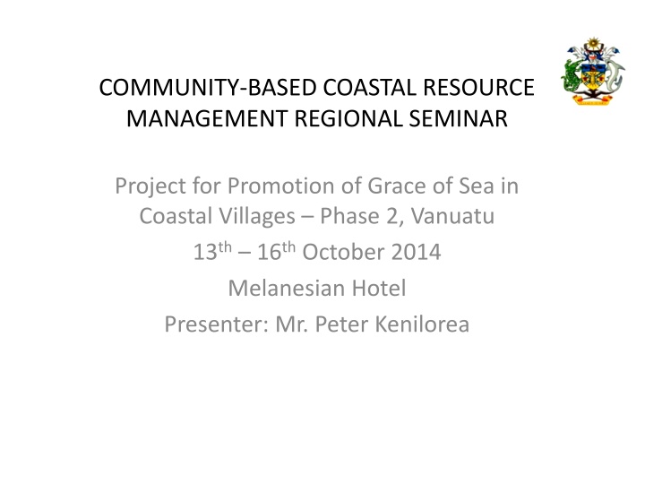 community based coastal resource management