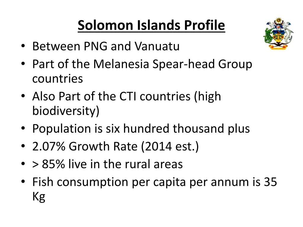 solomon islands profile between png and vanuatu