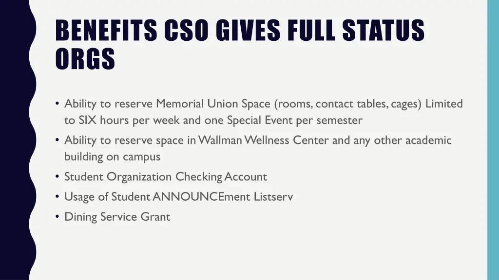 benefits cso gives full status orgs