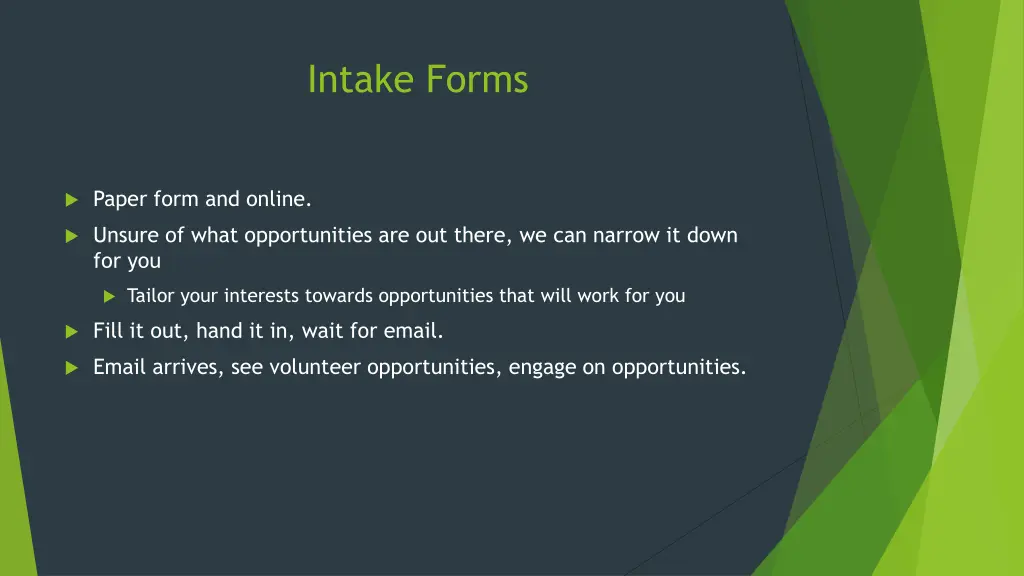 intake forms